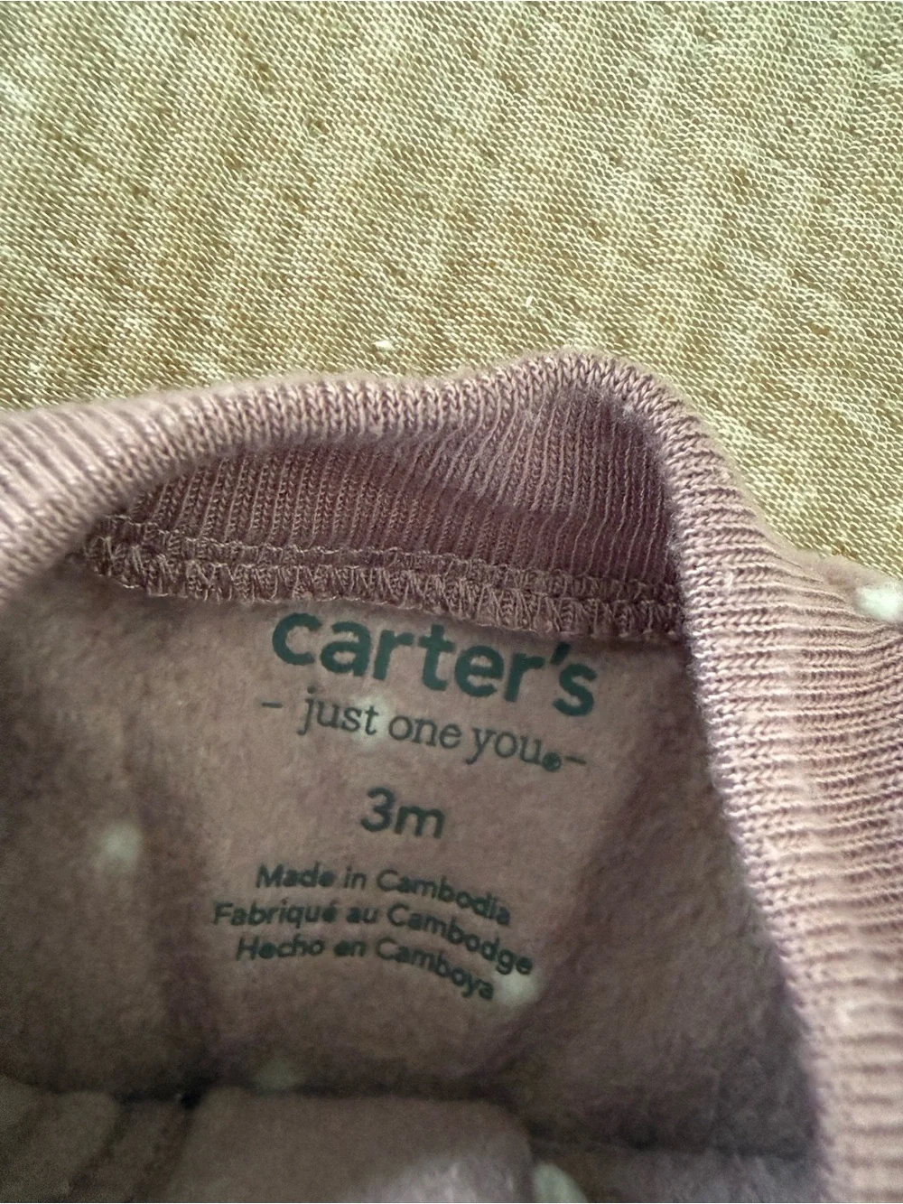 Carter's Lavender Polka Dot Footed One-Piece